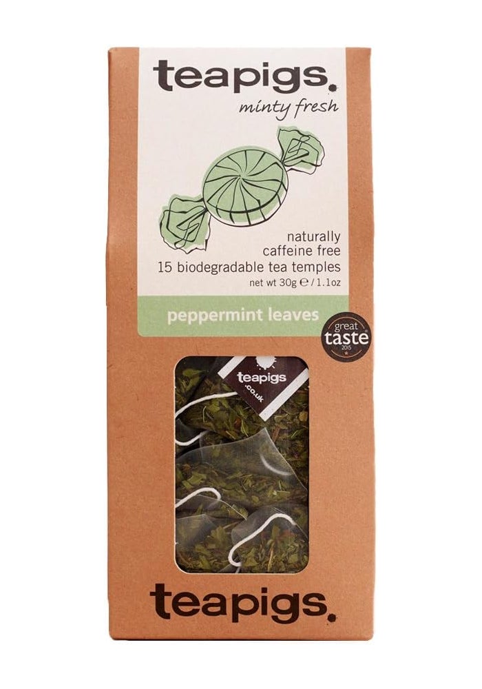 Teapigs Peppermint Leaves Herbal Tea - 15 Tea Bags - Image 1
